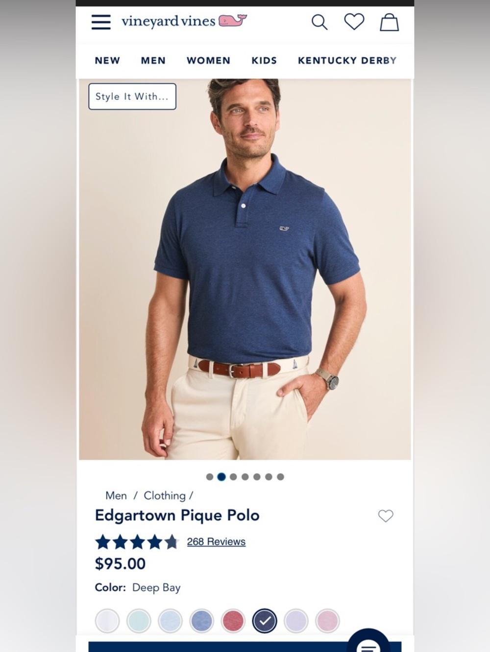 Vineyard Vines Edgartown Polo Medium Like new